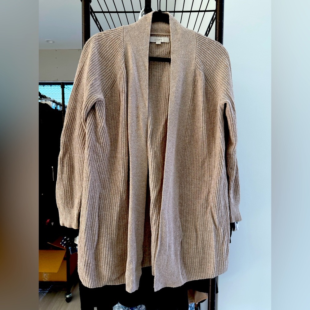 Tan knit cardigan